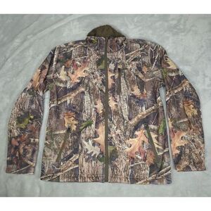 Cabelas Camo Jacket Mens‎ Large Brown Semi-Fitted FullZip Hunting Camouflage